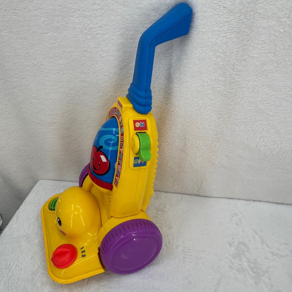 Fisher-Price Laugh & Learn Learning Vacuum Yellow Vintage 2000s Kids Toy -WORKS! - Picture 3 of 5